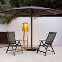 Набор из 2 складных металлических садовых стульев с регулируемой спинкой ModernHome.