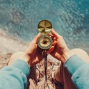 ТУРИСТИЧЕСКИЙ ЗОЛОТОЙ ПУТЕШЕСТВЕННЫЙ СВЕТЯЩИЙСЯ КОМПАС КОМПАС