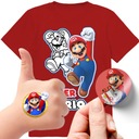 НАБОР 3В1 ДЕТСКАЯ ФУТБОЛКА ТАТУ НАКЛЕЙКИ SUPER MARIO BROS 116 КАЧЕСТВО