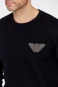 EMPORIO ARMANI Čierna pánska mikina so sivým logom XL Značka Emporio Armani