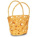 Бумажная корзина оранжевая пасхальная декор
