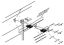 Трехзначная комбинированная антенна UHF VHF 42 дБи DVB-T2 Dipol