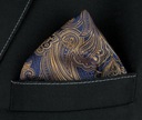 Elegantné pánske vreckovky - Alties - Tmavo zlaté, Veľký vzor Dominujúci materiál polyester
