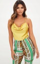 ЖЕЛТОЕ АТЛАСНОЕ БОДИ MISSGUIDED С БРЕМЯМИ 40