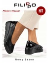 Женская кожаная обувь черная FILIPPO DP6162 Спортивная весенняя обувь без шнуровки 38