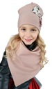 Комплект шапка с бантиком и шарфом для девочки, ВЕСНА, УЗОРЫ, 52-55см
