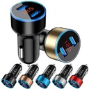 CAR CHARGER 3.1A QUICK CHARGE DUAL USB PORT DIODO LUMINOSO LED DISPLAY CIGARETTE LIGHTER 