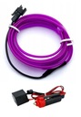 2M ŚWIATŁOWÓD EL WIRE LED TAŚMA PASEK AMBIENT OŚWIETLENIE 12V FIOLETOWY