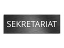 Табличка на дверь SECRETARIAT графит 8x24см