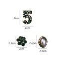 Броши набор из 3 штук Цветок Камелия Овальный номер Жемчуг Стразы /2511