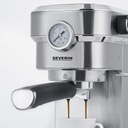 Bankový tlakový kávovar Severin KA 5995 1350 W strieborná/sivá Šírka produktu 46 cm
