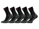 5 носков Polish BLACK TREKKING, вентилируемые, усиленные, спортивные, размер 39-42