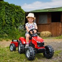 ПЕДАЛЬНЫЙ ТРАКТОР FALK MASSEY FERGUSON С ПРИЦЕПОМ КРАСНЫЙ