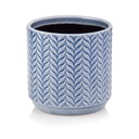 КЕРАМИЧЕСКАЯ КРЫШКА ДЛЯ ЦВЕТОЧНОГО ВАЗОНА 14 СМ СИНЯЯ МОДНЫЙ УЗОР