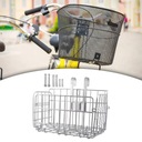 Koszyk rowerowy przedni cargo Rower składany Koszyk przedni rowerowy srebrny Materiał dominujący aluminium