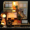 Miniatúrny domček DIY Model Japonský LED Poschodie Materiál drevo karton kov papier pena plast MDF doska tkanina iný
