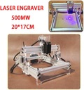 3-осевой лазерный гравировальный станок мощностью 500 МВт, 20x17 см