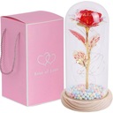 ВЕЧНАЯ РОЗА В СТЕКЛЕ, ПОДАРОК ​​НА ДЕНЬ БАБУШКЕ И ДЕДУШКЕ, ПОДСВЕТКА СВЕТОДИОДНАЯ
