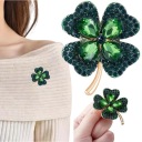 БРОШЬ ЗЕЛЕНЫЙ ЧЕТЫРЕХЛИСТНИКОВЫЙ КЛЕВЕР НА СЧАСТЛИВЫЙ ВЫПУСК