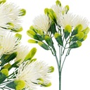 SZTUCZNY OSET GAŁĄZKA OZDOBNA LIŚCI BIAŁY 30 cm