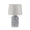 ЧЕРНО-БЕЛАЯ КЕРАМИЧЕСКАЯ НАСТОЛЬНАЯ ЛАМПА С УЗОРАМИ