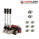 DISTRIBUIDOR HIDRÁULICO 3 SEKCYJNY 20L 3P40 + PRZYLACZA 16/16 HYDROLIDER 