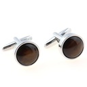 WANDALLIA SP-MN-375 Круглые серебряные свадебные запонки для мужчин