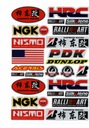 PEGATINAS AL MOTOR MOTOCICLETA DUNLOP ACERBIS HRC NGK 