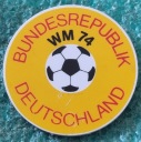 ЗНАК ЧЕМПИОНАТА МИРА ПО ФУТБОЛУ, ГЕРМАНИЯ74