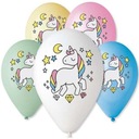Воздушные шары на день рождения ЕДИНОРОГ PARTY микс 5 шт.