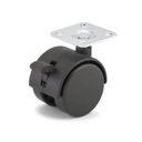 ПОВОРОТНОЕ МЕБЕЛЬНОЕ КОЛЕСО FI 40 ММ С ТОРМОЗОМ