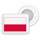 Магниты для крепления стартового номера BibBits - флаг Польши