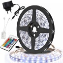 СВЕТОДИОДНАЯ ЛЕНТА 5 М 12В ХОЛОДНЫЙ БЕЛЫЙ ПУЛЬТ ДИСТАНЦИОННОГО УПРАВЛЕНИЯ КОМПЛЕКТ 230В ВОДОНЕПРОНИЦАЕМЫЙ ДИОДЫ БЛОК ПИТАНИЯ