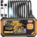 Инспекционная камера, эндоскоп, 5 м, ЖК-дисплей Full HD, USB, 6 светодиодов, IP67, для труб