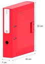 Бюджетная папка А4 ПЛАСТИКОВАЯ ЗАКРЫТАЯ 70мм moxom NEWBINDER RED