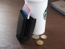 Férfi bőr pénztárca külső pénztárca rögzítés kapocs