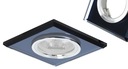 Галогенный светильник скрытого монтажа GU10, черное стекло