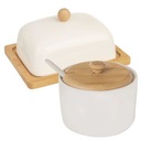 МАСЛЕНКА И САХАРНИЦА ФАРФОР БЕЛЫЙ БАМБУК