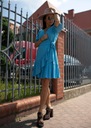 Lemonada modré obálkové šaty s volánikom 38 Príležitosť na bežné nosenie