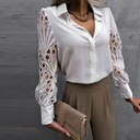 Elegantná dámska blúzka košeľa ozdobné rukávy Veľkosť S