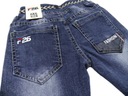 SPODNIE joggery HUBERT 98/104 miękki jeans 161B Materiał dominujący jeans