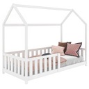 ДЕТСКАЯ КРОВАТЬ ДОМ 80х160 БЕЛЫЙ D7 + КАРКАС + ПЕРИЛА ЗАБОРА