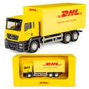 AUTO METALOWE CIĘŻARÓWKA MAN KURIER DHL 1:64 DAFFI 113596