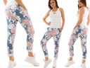 F443 Удобные спортивные штаны с цветами, размер S/M.