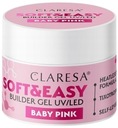 CLARESA Stavebný gél SOFT&EASY BUILDER GEL BABY PINK 45G Candy Značka Claresa