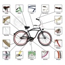 DESIGN A BIKE Beach CRUISER мужские RoyalBi 26 передач Shimano ретро цвета