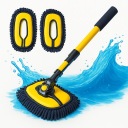 BROSSE TÉLESCOPIQUE VERS LAVAGE VOITURES VOITURE MIKROFIBRA 3 INSERTS AMIO-04333photo 16