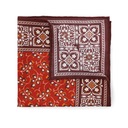 Красный шелковый нагрудный платок с цветами Lancerto M.899
