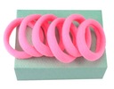 GUMKI DO WŁOSÓW LYCRA 6 SZTUK RÓŻOWE