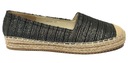 KLASYCZNE PROSTE ESPADRYLE DAMSKIE - black r 37